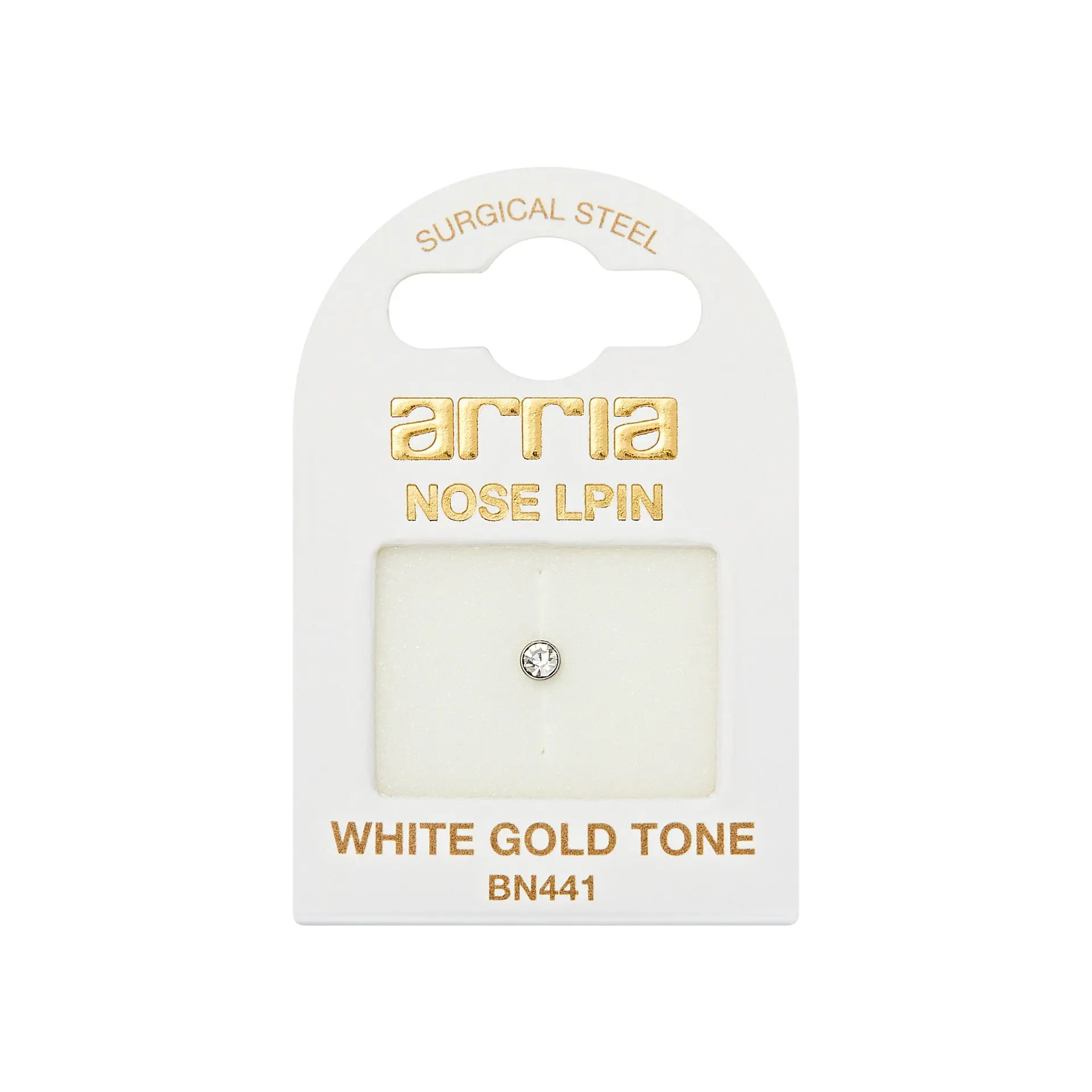 ARRIA BY KISS BN441 W.G NOSE LPIN STONE 2.5MM