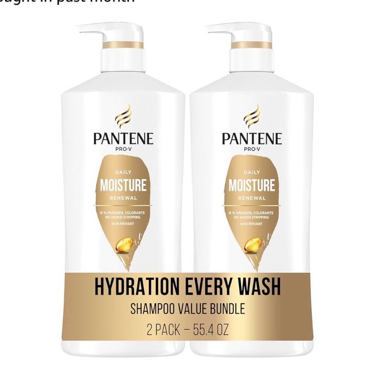 Pantene Daily Moisture Renewal Shampoo with Hair Mask Treatment, 27.7 Fl Oz Each, 2 Pack - Haircare  Repair Gentle Cleanser pantene  volume  shampoo