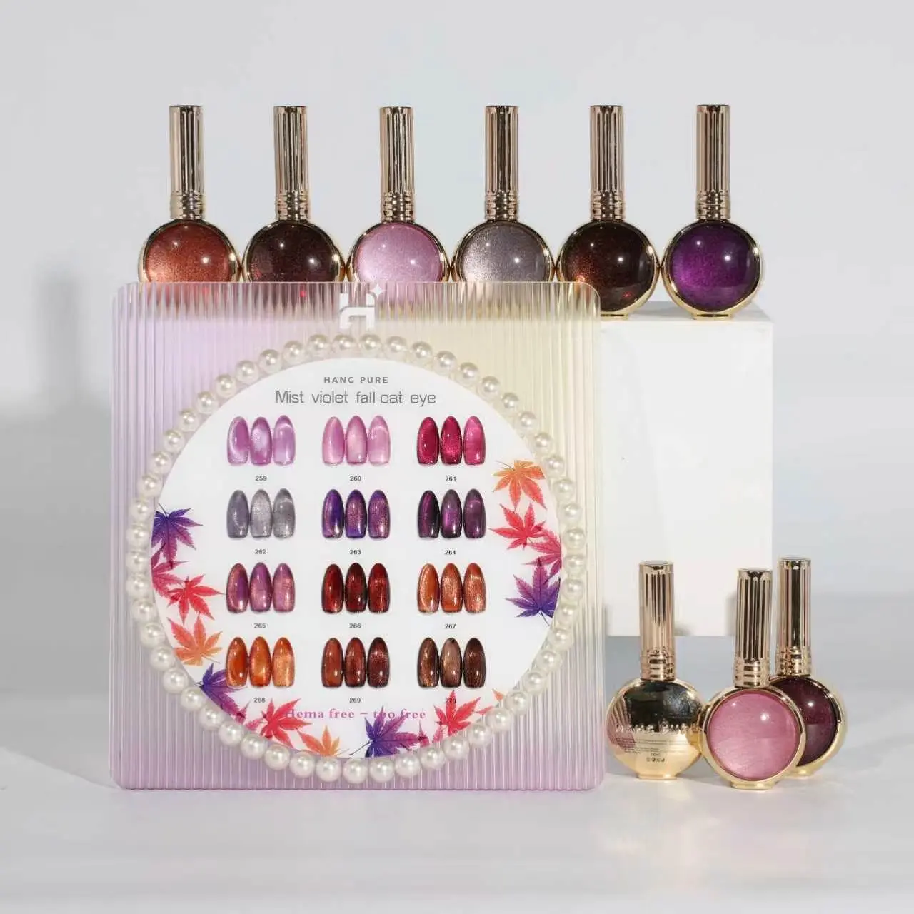 Mist Violet Fall Collection Nail Art Studs - 12 Assorted Colors (259-270) for Nail Care Decoration