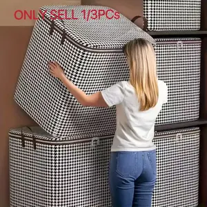 Large Capacity Storage Box, Thick Home Organizer Bin, Dustproof Clothes and Bedding Container, Ideal for Moving and Travel