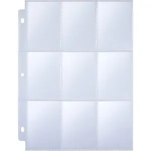 36 Pack 9 Pocket Page Protector Holds 324 Cards Trading Card Sleeves Clear Sheet Protectors for 3 Ring Binder Standard Size Cards
