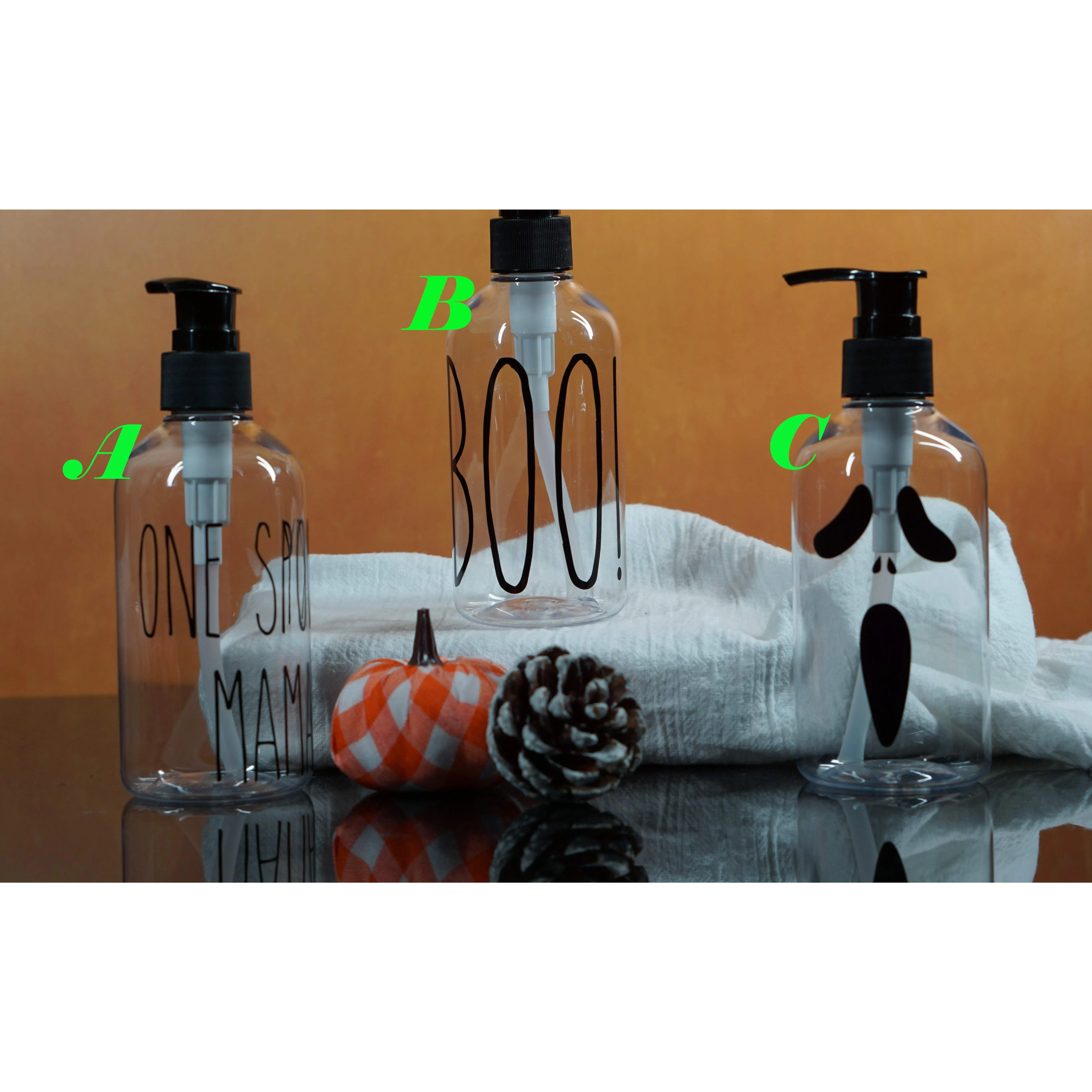 Black Halloween Lotion Dispensers Filled with Your Choice of Handmade Lotion