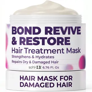 sohl-I.D. Hair Mask for Dry & Damaged Hair – Deep Conditioning Repair Treatment to Restore Smoothness & Shine – Moisturizing Hair Mask with Vitamins B3, B5, B7, C & E – Vegan & Cruelty-Free 6.76 fl oz