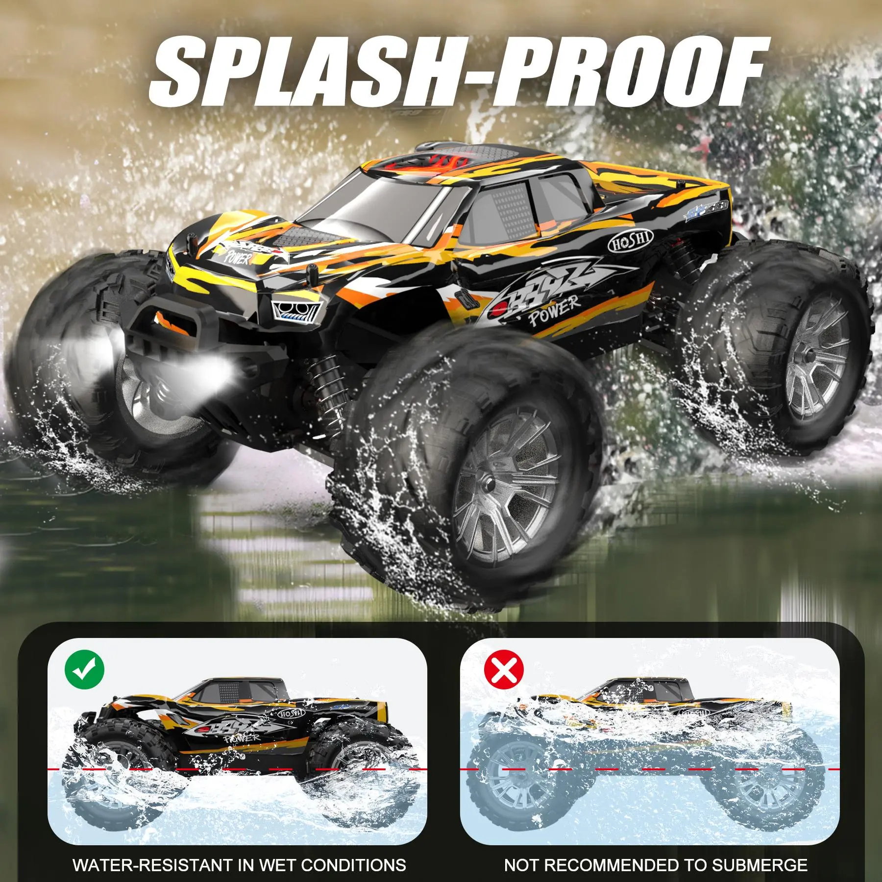 HOSHI N416 1:16 Scale RC Model Car, 36 KPH High-Speed 4WD Electric