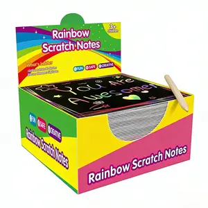 Kids party supplies,Rainbow Scratch Paper Art Notes: Kids Valentines Day Crafts Gifts Age 4 5 6 7 8 9 10 Years Old Girls Boys Toys Students Classroom Prizes School Activity Easter Basket Stuffers Essentials
