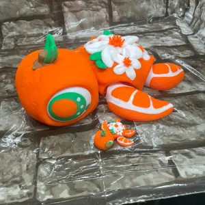 Gigantic citrus turtle, 3d printed, fidget toy