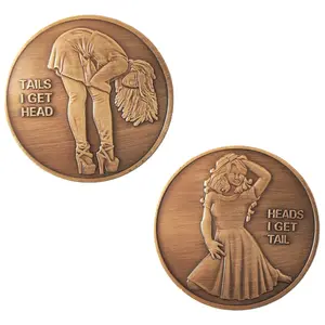 Vintage Bronze Commemorative Coin, Perfect for Party Favors, Christmas & Halloween Gifts, Golf Ball Markers & Playing Cards