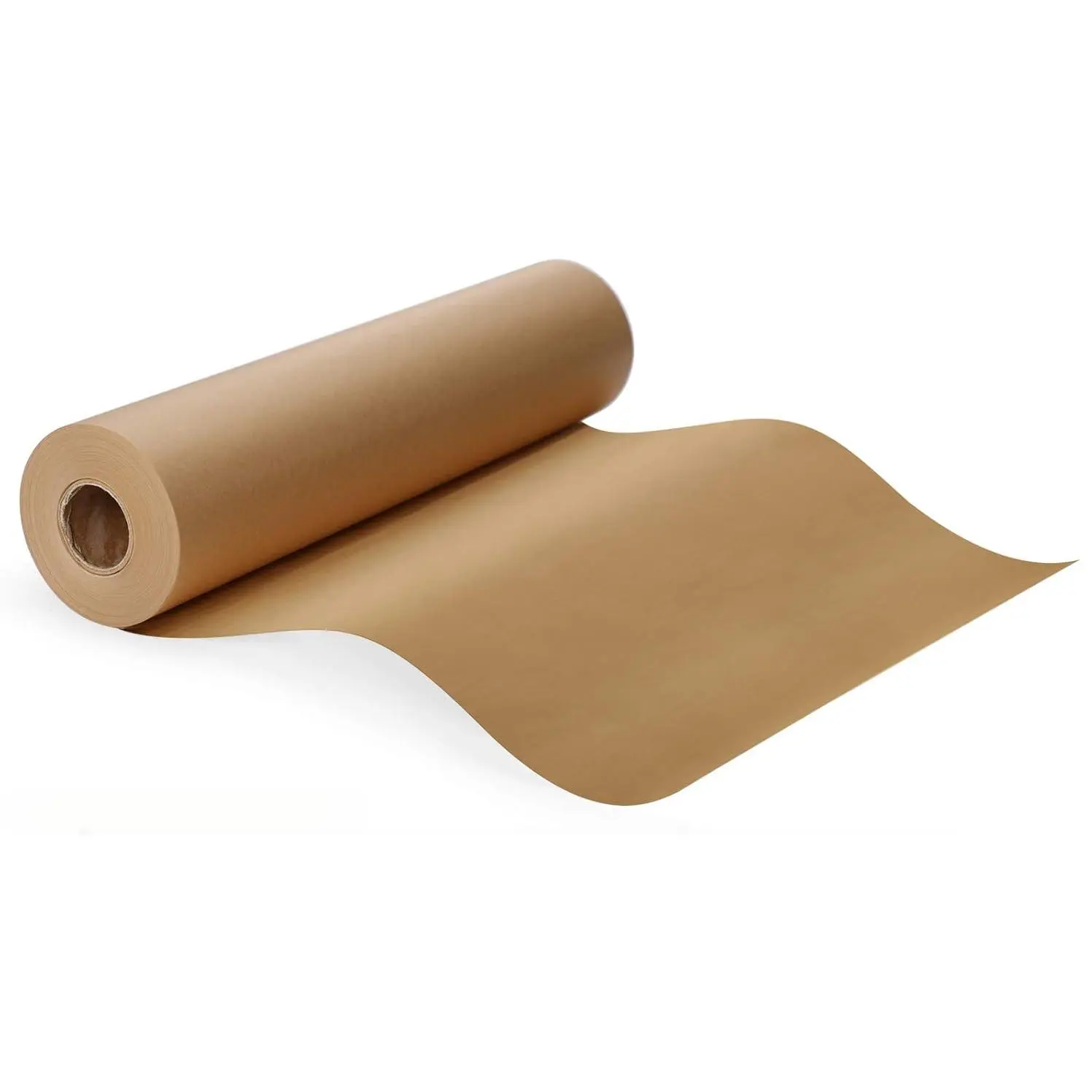 Thick Silicone-Coated Natural Wood Pulp Unbleached Parchment Paper Roll - 15 in x 200 ft (250 Sq.Ft), Durable Waterproof Cooking Paper for Oven Baking, Grilling, Metal Bakeware