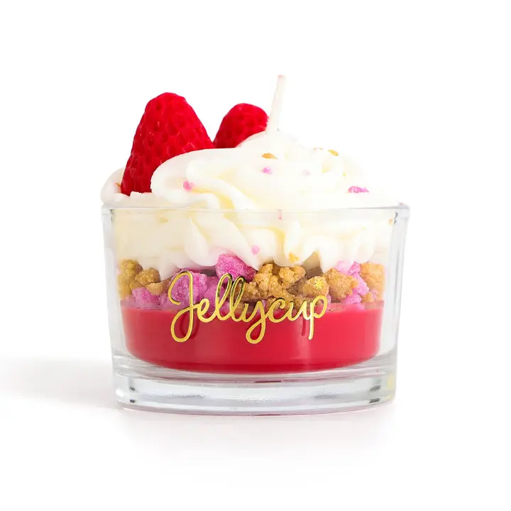 Jellycup Dessert Cup Soy Wax Candle - Strawberry Cream