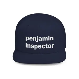 Embroidered Penjamin Inspector Flat Bill Snapback Hat, Funny Gen Z Meme Hat, Cannabis 420 Blaze It, Weed Hat, 420 Stoner Gift