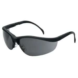 12 Pack of MCR Safety KD112 Klondike KD1 Series Black Safety Glasses with Gray L