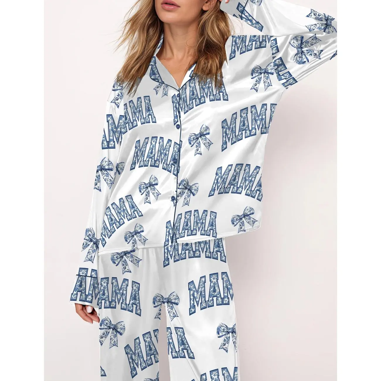 Mama Satin Pajama Set For Mom DAMYOH