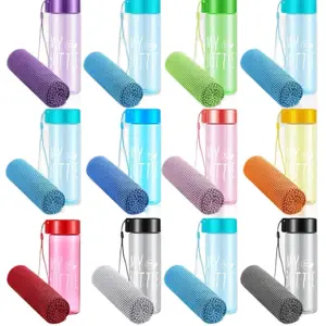 MY BOTTLE 17oz Plastic Bottle with Cooling Towel - Available in Various Colors.