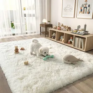 BOOPBEEP Fluffy Shaggy High Plush Soft Carpet for living room, Non-Slip Indoor Area Rug for bedroom, Home Decor,  room deocr, bedroom acesories, Study Room, Dressing Room, Office, And Home Offices, Accent Rugs, And Floor Covering, Mother's Day Gilf