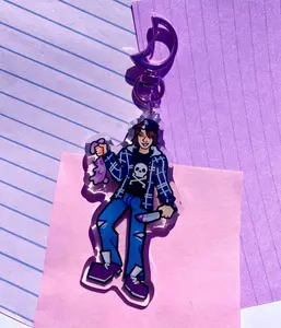 EverymanHYBRID Habit Evan Epoxy Double-sided Acrylic keychain, And Perfect For Bags, Keys, Or Gifts. Great For Daily Use