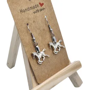 Metal Horse Earrings Intricate Design Unisex Lightweight Durable Metal Coating Hook Earrings for Casual or Formal Wear