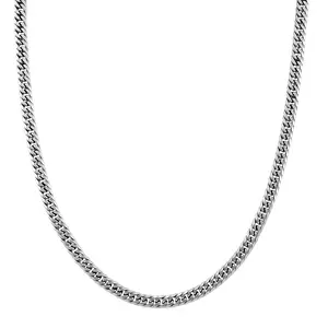 Shop LC Classic Cuban Link Chain Necklace in Stainless Steel 20-22 Inches Shop LC Classic Cuban Link Chain Necklace in Stainless Steel 20-22 Inches