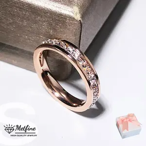 CZ Single / Double Row Iced Out Stackables Ring For Women/Men