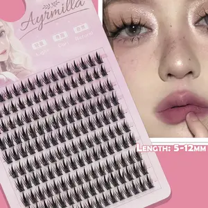 160 clusters 10 rows False eyelashes natural Fish tail fairyultrafine stem feather fan fish tail grafting cross wedding party