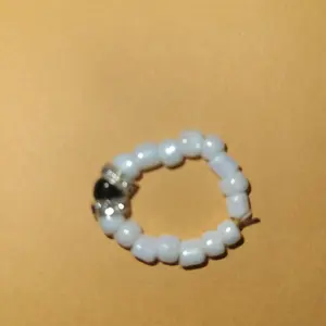 bedazzled glass beaded ring