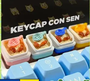 Funny Cat Litter Box Keycap – Cute Artisan Keycap for Mechanical Keyboard, Meme Keyboard Key, Gift for Cat Lovers