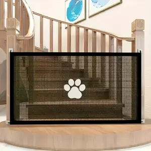 Tall Non-Perforated Pet Partition Fence with Door, Suitable for Indoor & Outdoor Use, Ideal for Stairs & Wide Doorways