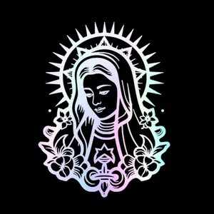 Virgin Mary decals colorful reflective window decoration car personality stickers car decoration