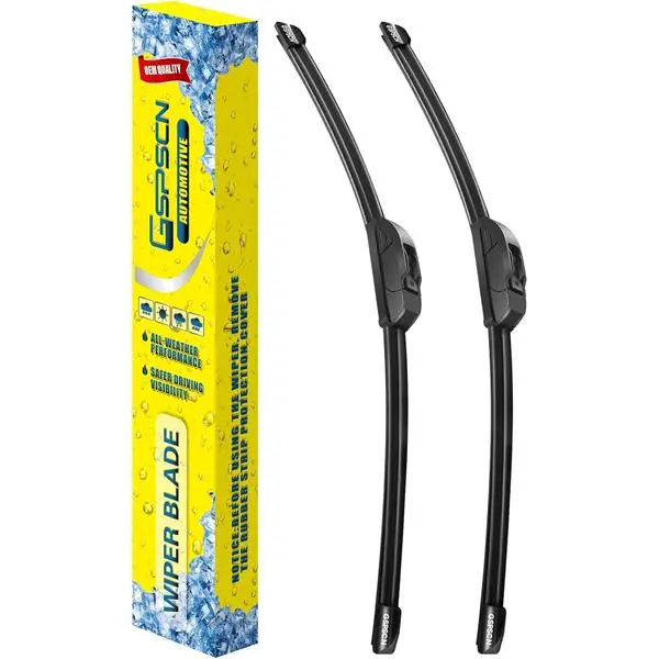 22" + 17" Windshield Wiper Blades Metal Base 2X Lifespan (2 Pack) | Streak-Free Enhanced Visibility All Weather Durable Premium Natural Rubber Low-decibel quiet Wipers Set OEM Quality