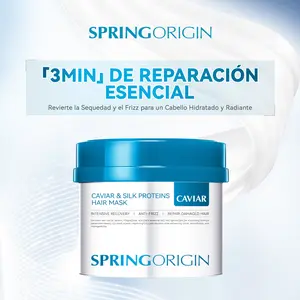 Springorigin Mascarilla Capilar de Colágeno – Repara el cabello seco y dañado – Nutrición profunda y brillo intenso, tratamiento intensivo de reparación profunda para todo tipo de cabello, Plex Forte para el cabello, ideal para cabello liso.②