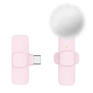 Wireless Lavalier Microphone for iPhone iPad, Type-C Lapel Mic, Plug-Play 2.4g, Ultra-Low Delay, Noise Reduction, Video Recording, Interview, Podcast, Vlog