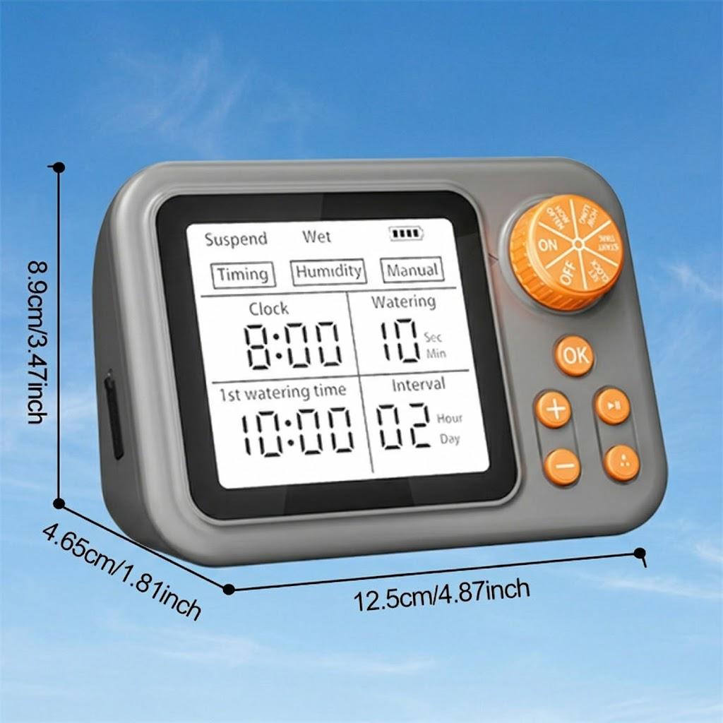 Large Display Automatic Plant Waterer Indoor for Pot Plants,Cycle & Soak Mode Vacation Self Watering Drip Irrigation System Device Kit Office Patio Greenhouse Grow Tent Water 10-15 Plants