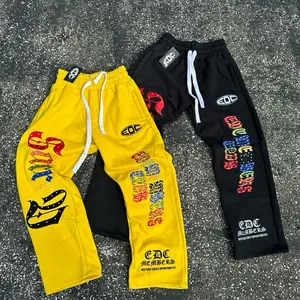 Oversized Multi Color Joggers by EDC Members - Yellow & Black Options with Unique Design Elements