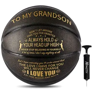 Moactiv A Special Basketball to Show Your Grandson How Much You Love Them - Perfect Gift, International standard size(With a pump)