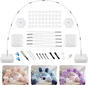 Balloon Arch Kit, 10FT Wide 9FT High Balloon Arch Stand with Fillable Bases & Balloon Clips, Sturdy Arch Backdrop Stand for Birthday Wedding Baby Shower Graduation Decorations