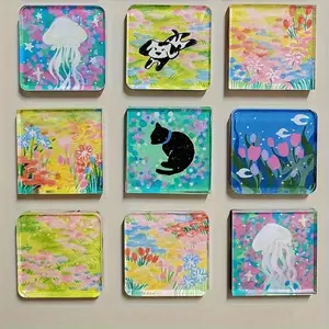 Transparent Acrylic Fridge Magnets DIY Kit Material Pack, Magnetic Photo Frame Refrigerator Magnets, Perfect Gifts for Birthdays & Anniversaries