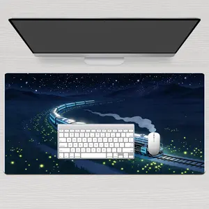 LIVEKEY Large Gaming Mouse Pad Desk Mat 80x40cm (31.5x15.75in) - Non-Slip Rubber Base, Stitched Edges, Smooth Surface, Cute Red Panda Autumn Park Design, Extended XXL Mouse Pads for Computers & Office Use, Gaming Mousepad