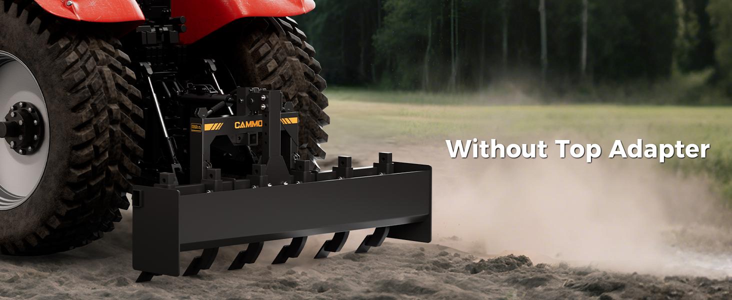 【Back To School】CAMMOO 3-Point Quick Hitch with 2" Receiver & Extra Versatile Adapter - Category 1 Compatible, No Bushing Needed, 3000LBS Lift Capacity, 5-Level Adjustable Bolt, Reinforcing Rib Design (Boating & Water Sports Accessory) campingessentials,