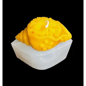 3D Silicone shell mold - shell  candle soap mold - beach themed candle mold - resin chocolate mold