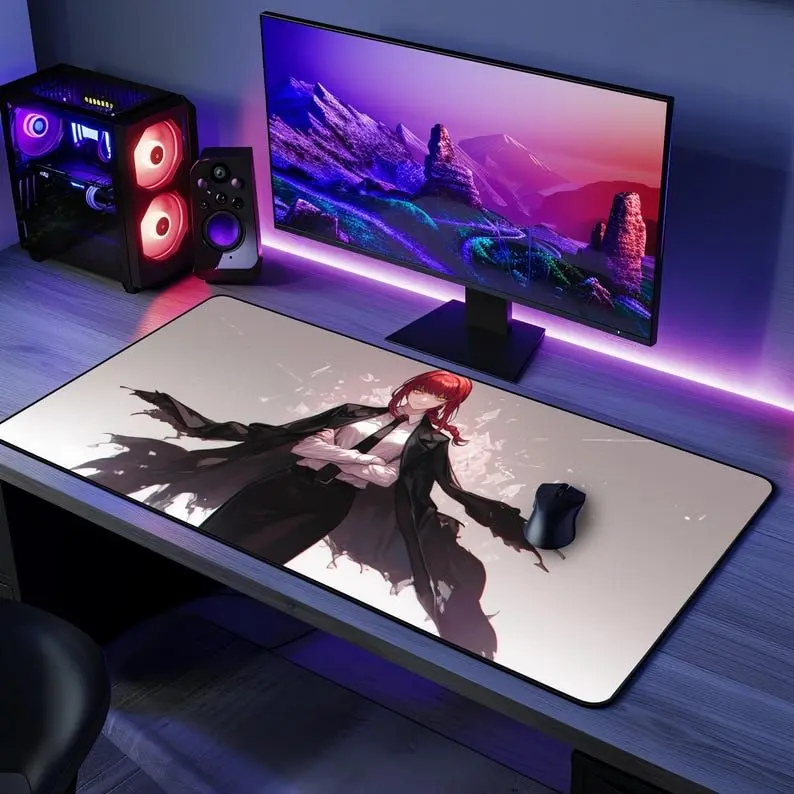 Makima Anime Deskmat | Chainsaw Man Makima | Anime Gaming Mousepad | Stylish Desk Accessory | Chainsaw Man Desk Mat | Anime Waifu Playmat