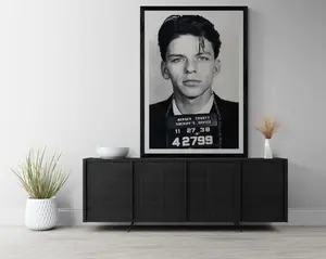Mug Shot Poster Size Prints of Frank Sinatra, Print Wall Decor, Photography, Modern (Unframed)