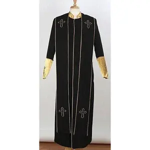 Men/Women Royal Diamond Black and Gold Church/Pastor Robe