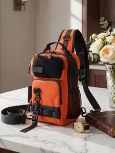 1pc  Portable crossbody chest bag with large capacity waist bag and zipper closure, fashionable and versatile, suitable for daily commuting, shopping and leisure trends. Portable chest bag Crossbody Shoulder Bag