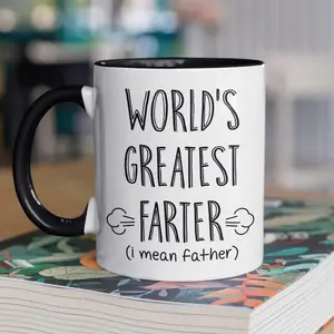 World's Greatest Farter Mug, Funny Father's Day Gift, Dad Humor Coffee Cup, Christmas Present Ceramic Drinkware