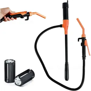 Upgraded Cordless Fuel Transfer Pump Compatible With 20v&18v Batteries, Portable Battery-Powered Liquid Siphon Pump, 35.4-Inch Hose, Used For Liquid Fuel/Water Transfer (Orange)
