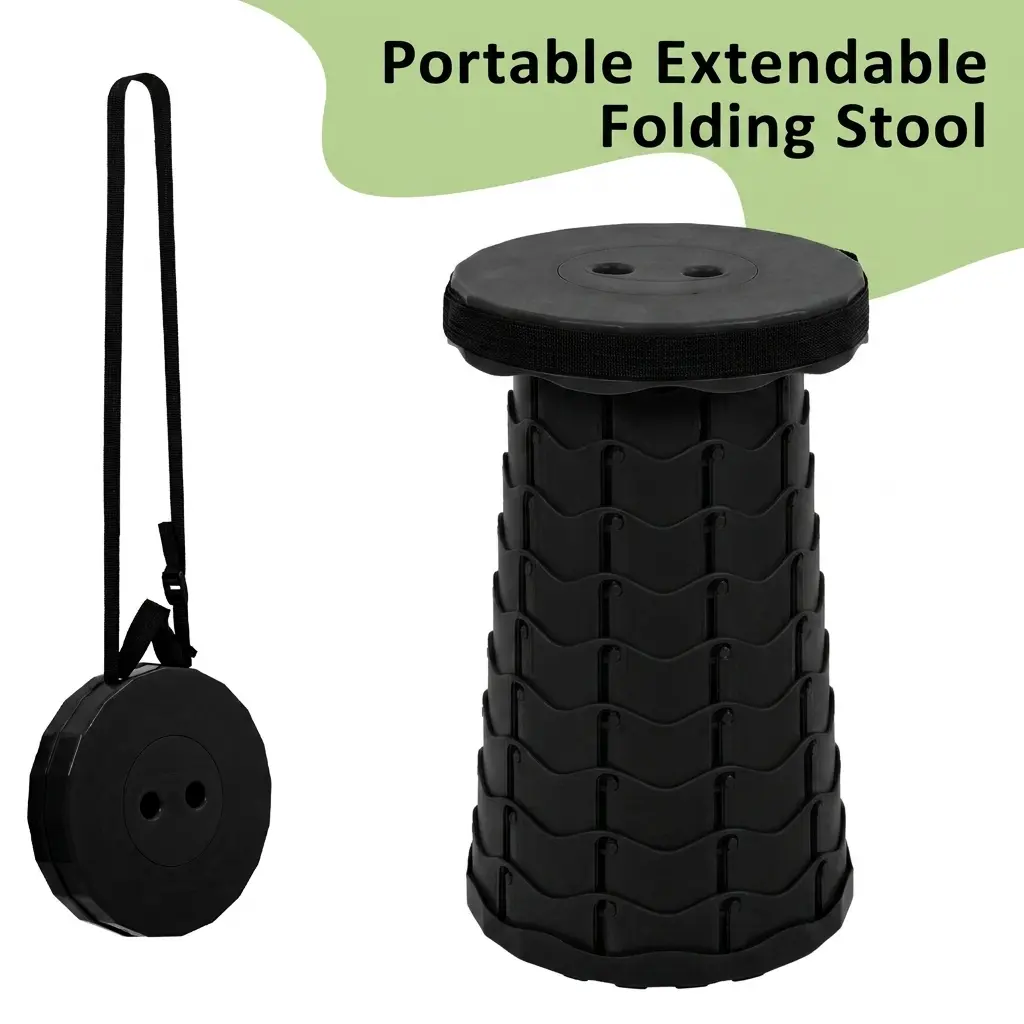 Multi functional portable and extendable folding stool, suitable for scenarios such as stations, waiting halls, parent-child activities, outdoor barbecues, river fishing, hiking and mountaineering,#Outdoor gathering gear #Back-to-school #Halloween
