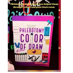 Phlebotomy bundle 2 Study Guide Books  *Original* Phlebotomy Color Of Draw and Phlebotomy venipuncture study guide Phlebotomy Study Guide Coloring Book With order of draw and Everything to pass School or State Test For Lab Professionals And Advancement