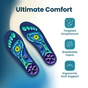 Unisex Outdoor Comfort Insoles with Arch Support and Cushioning for Hiking, Running