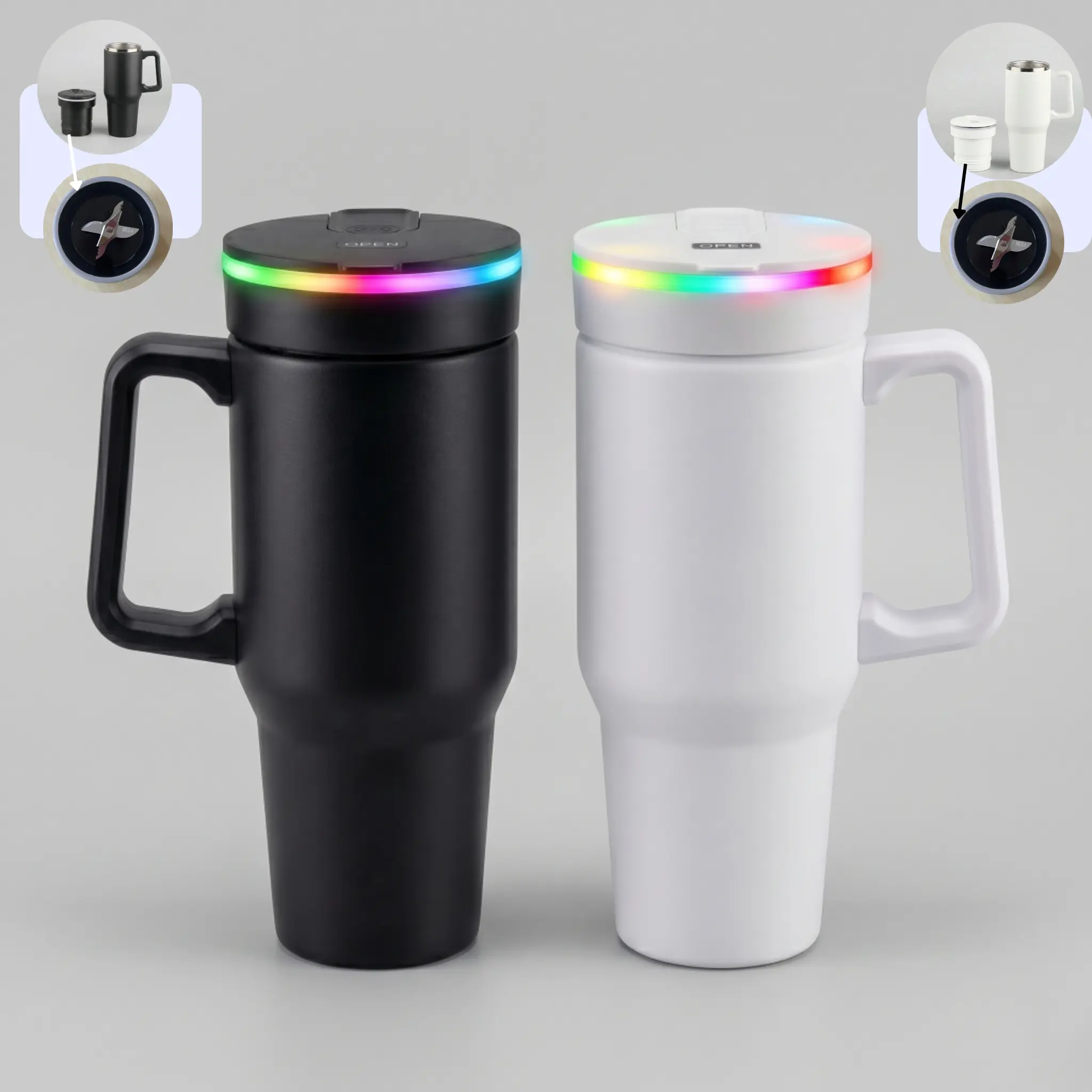 Insulated Stainless Steel Portable Blender for Smoothies & Protein Shakes, 21oz, Keeps Drinks Cold | BLENDi Steel
