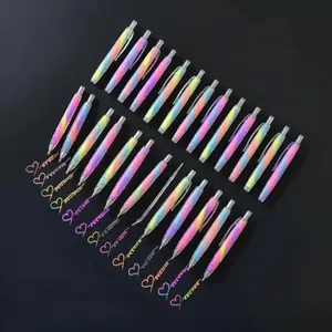 Colorful Glitter Pen 12pcs Bundle, Multicolor Spiral DIY Decorative Pens for Scrapbooking, Journaling, Drawing, Plastic Material, Glitter Markers