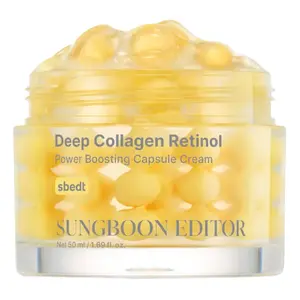 SUNGBOON EDITOR Deep Collagen Retinol Power Boosting Capsule Cream 50ml Reduces Fine Lines Wrinkles Sagging for Firmer Plumper Skin with Niacinamide & Hyaluronic Acid